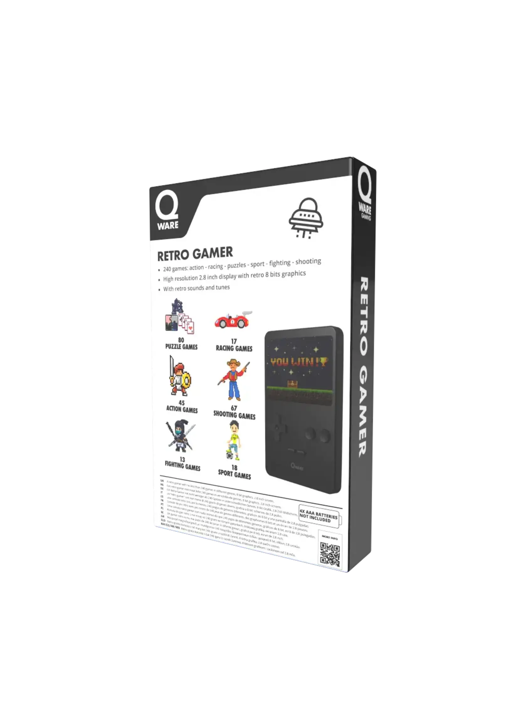 Qware Qware Handheld Retro game  2.8 inch - black