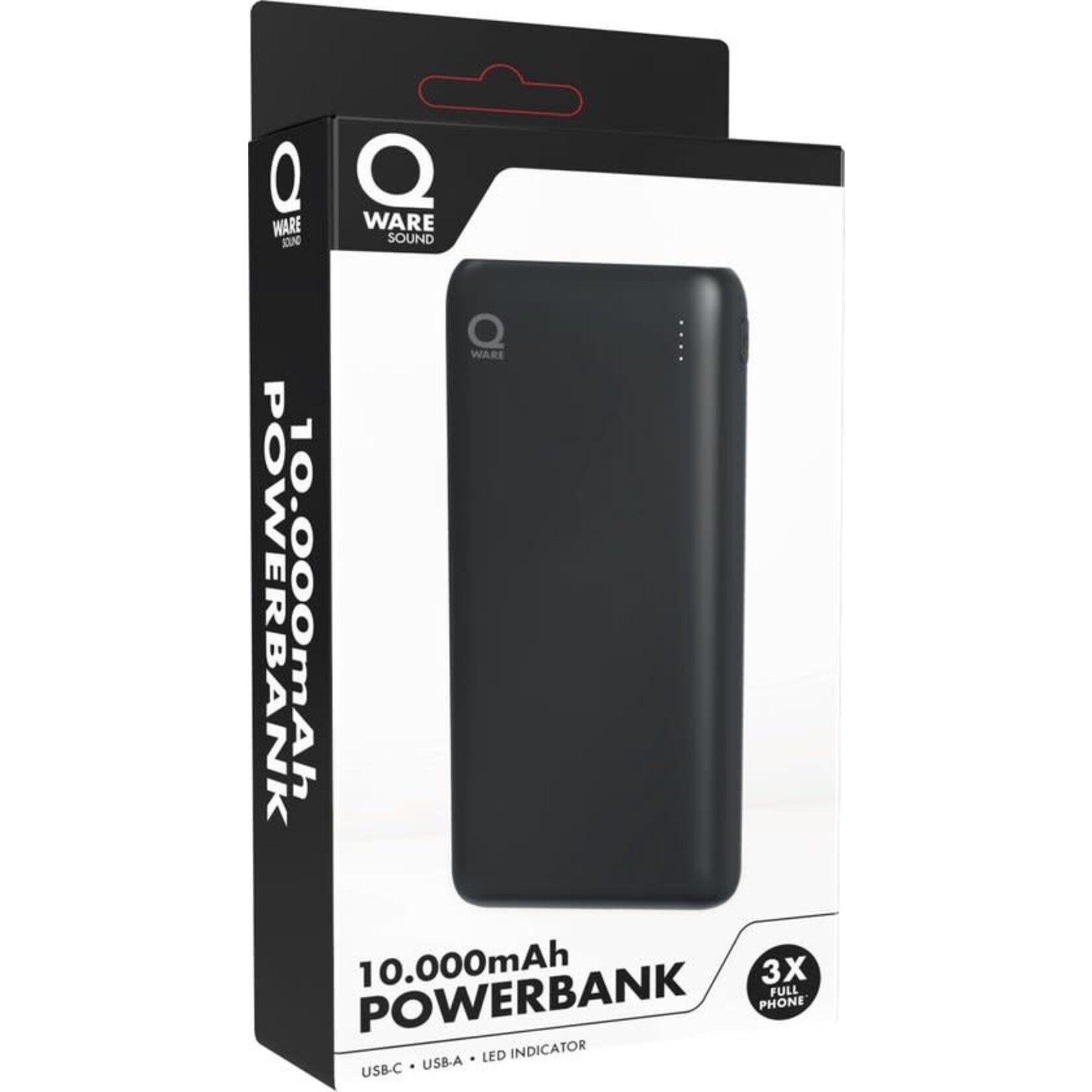 Qware Qware powerbank  - zwart