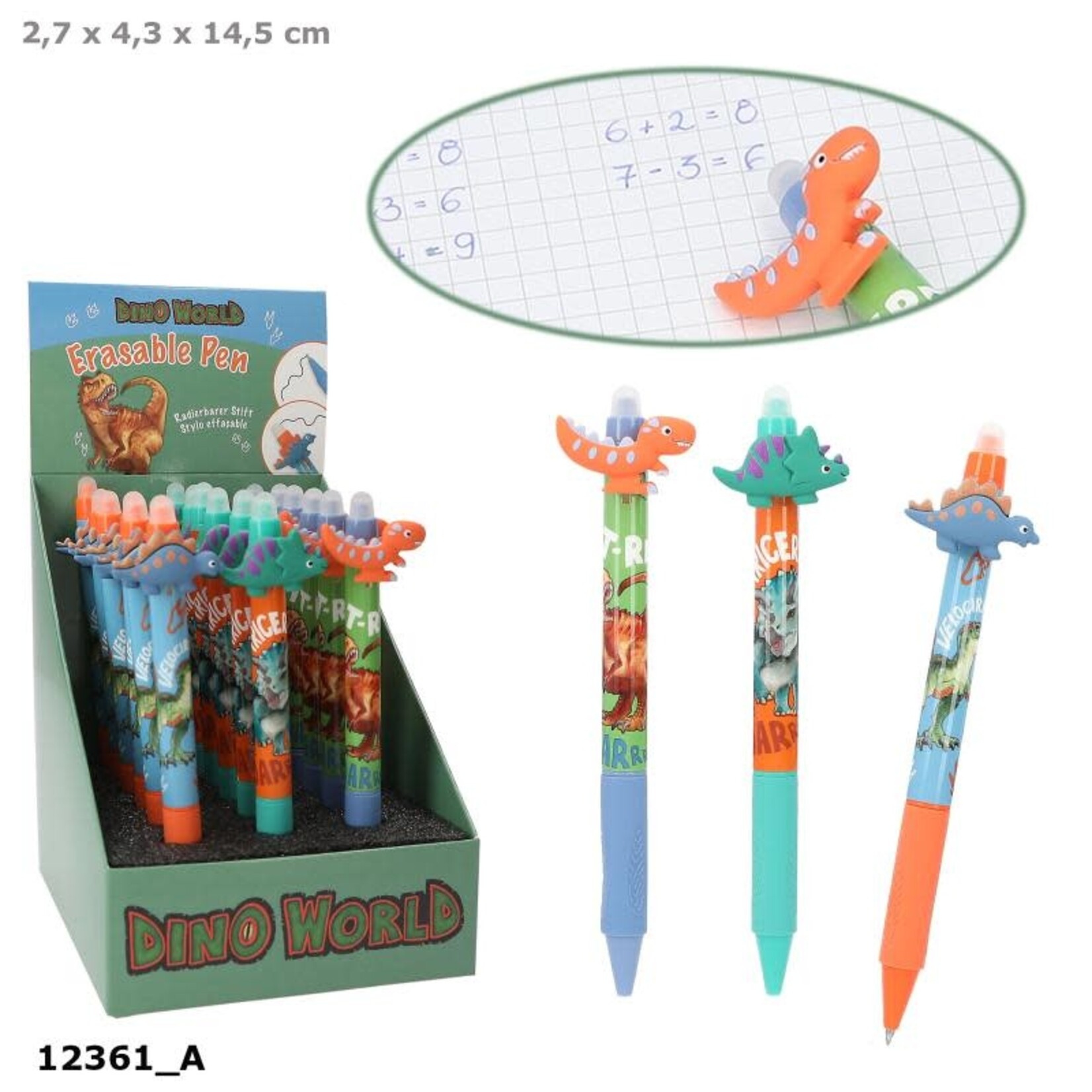 Dinoworld Dino World uitwisbare pen (PER STUK)