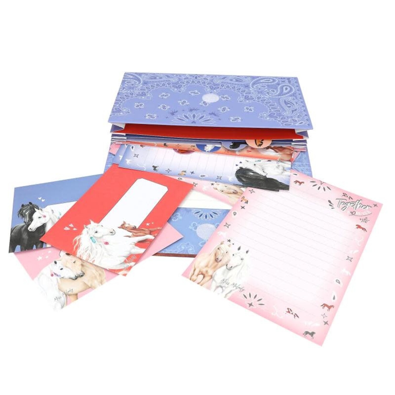 Miss Melody Miss Melody briefpapier in registermap BANDANA