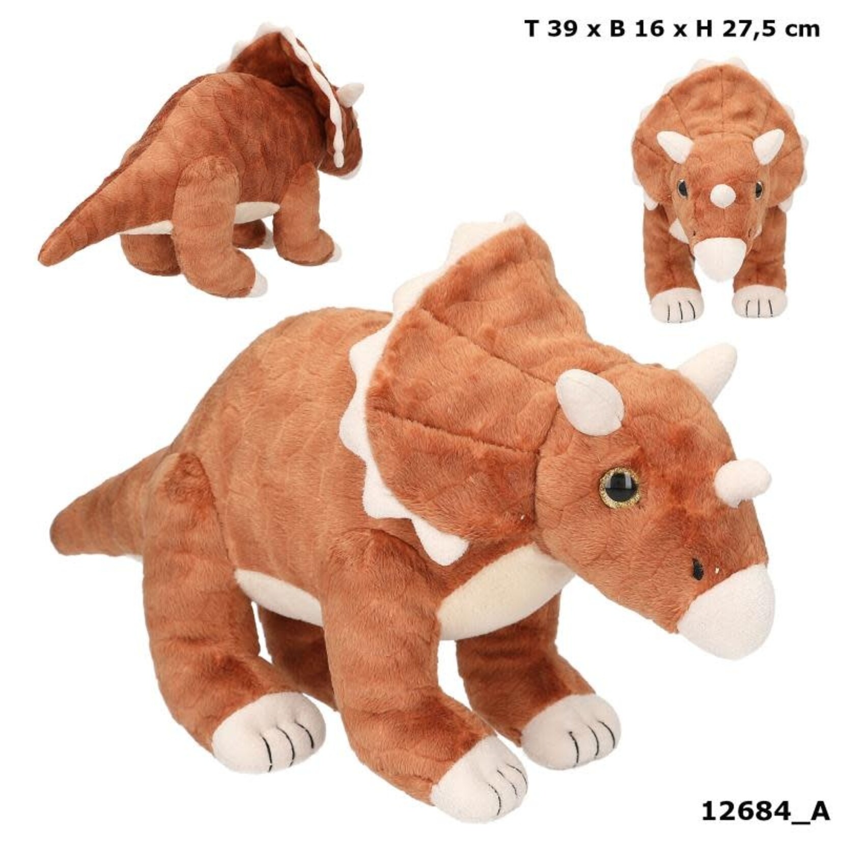 Dinoworld Dino World knuffel Triceratops