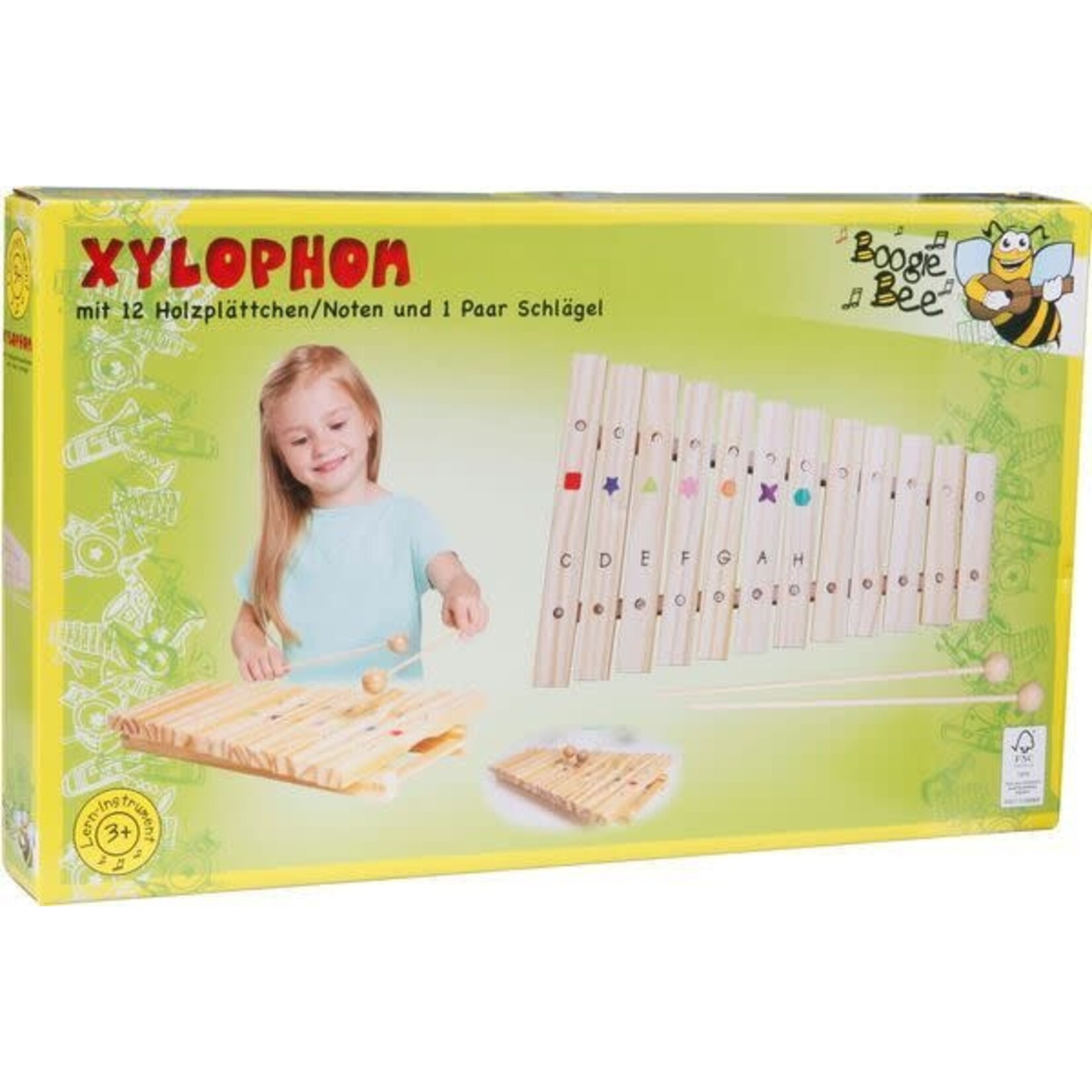 Boogie Bee Houten Xylofoon met 12 Noten