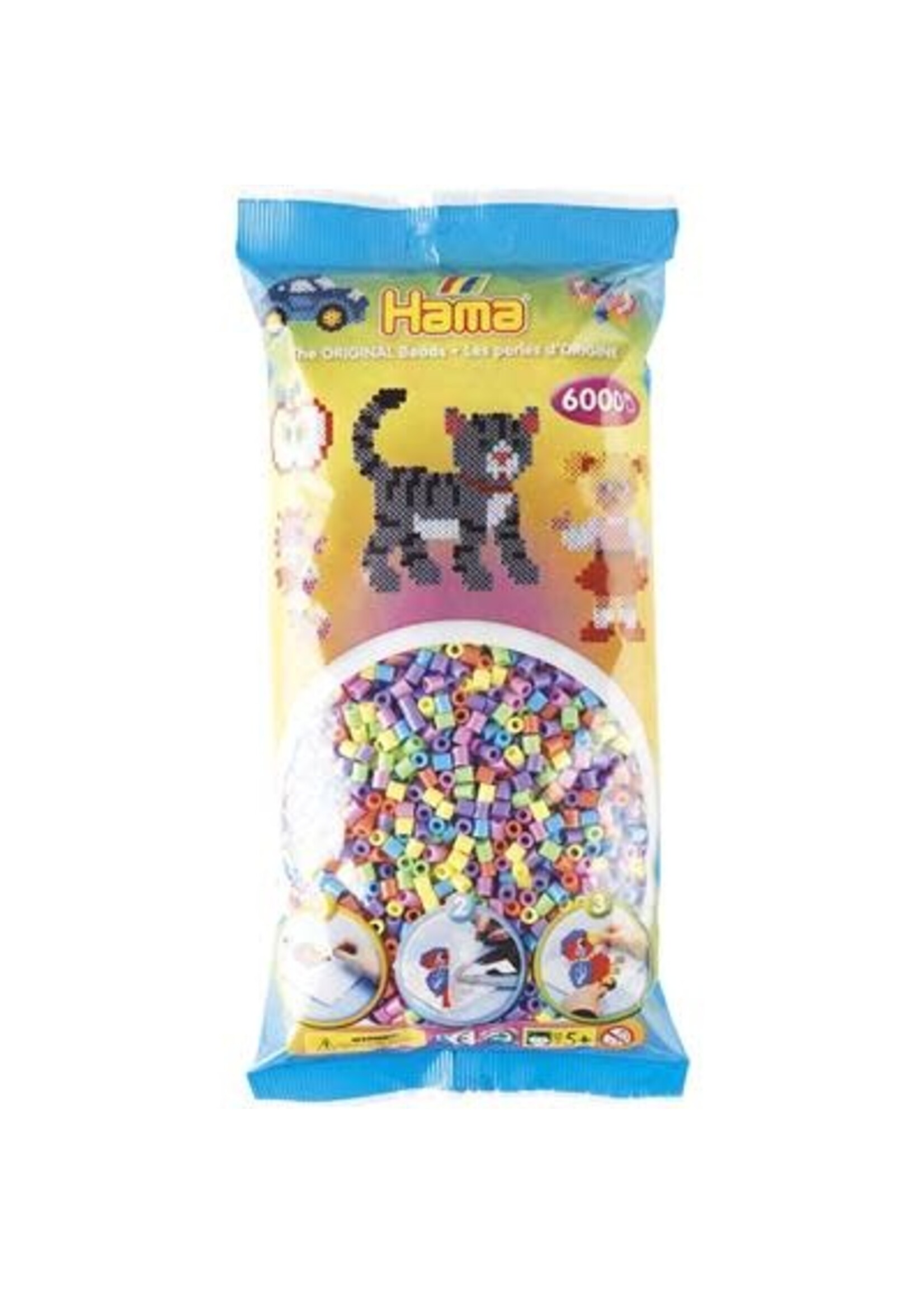 Hama HAMA 205-50 BAG 6000 BEADS PASTEL MIX 50