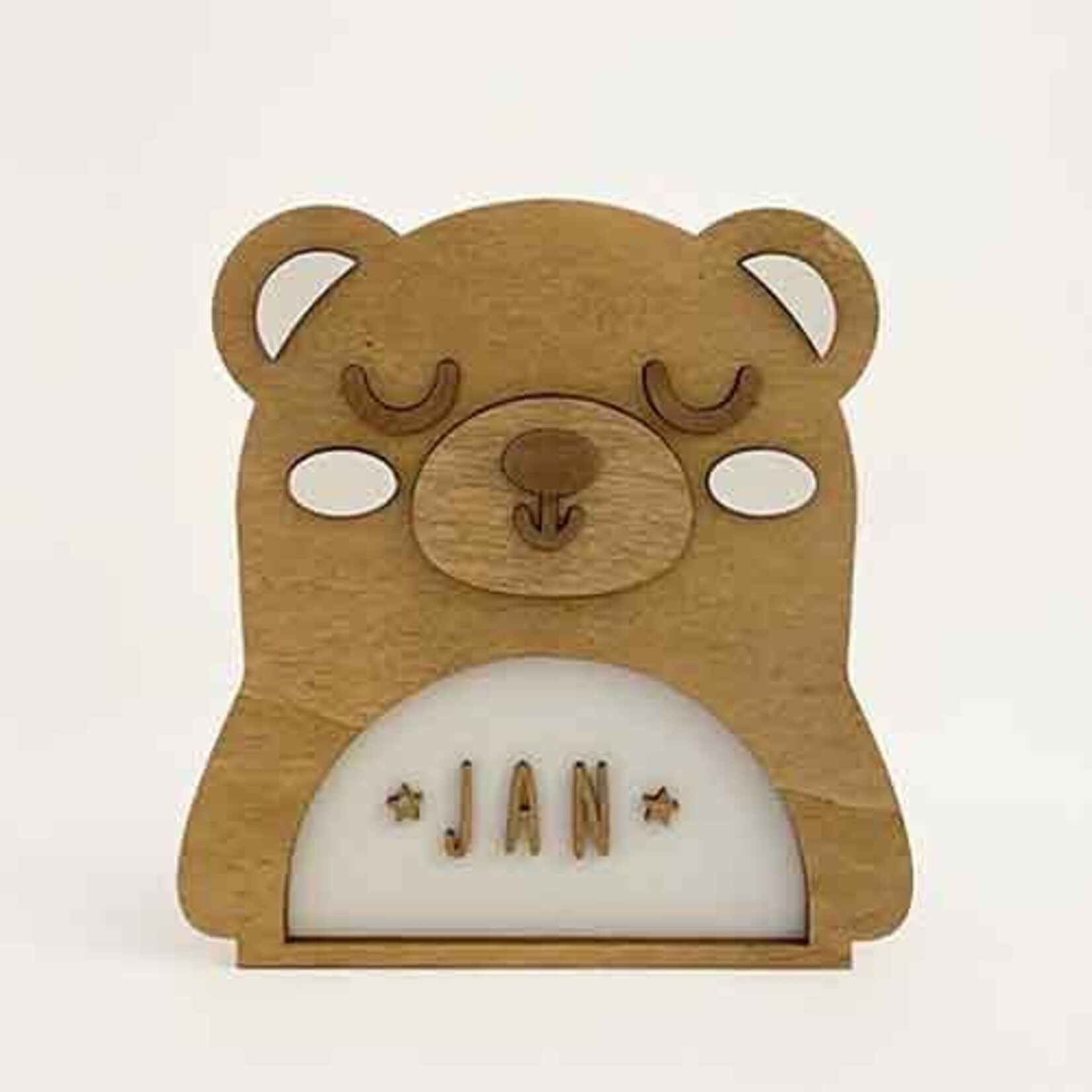 Vintiun Artige Vintiun Dierenlampje - Te personaliseren met naam! - Beertje