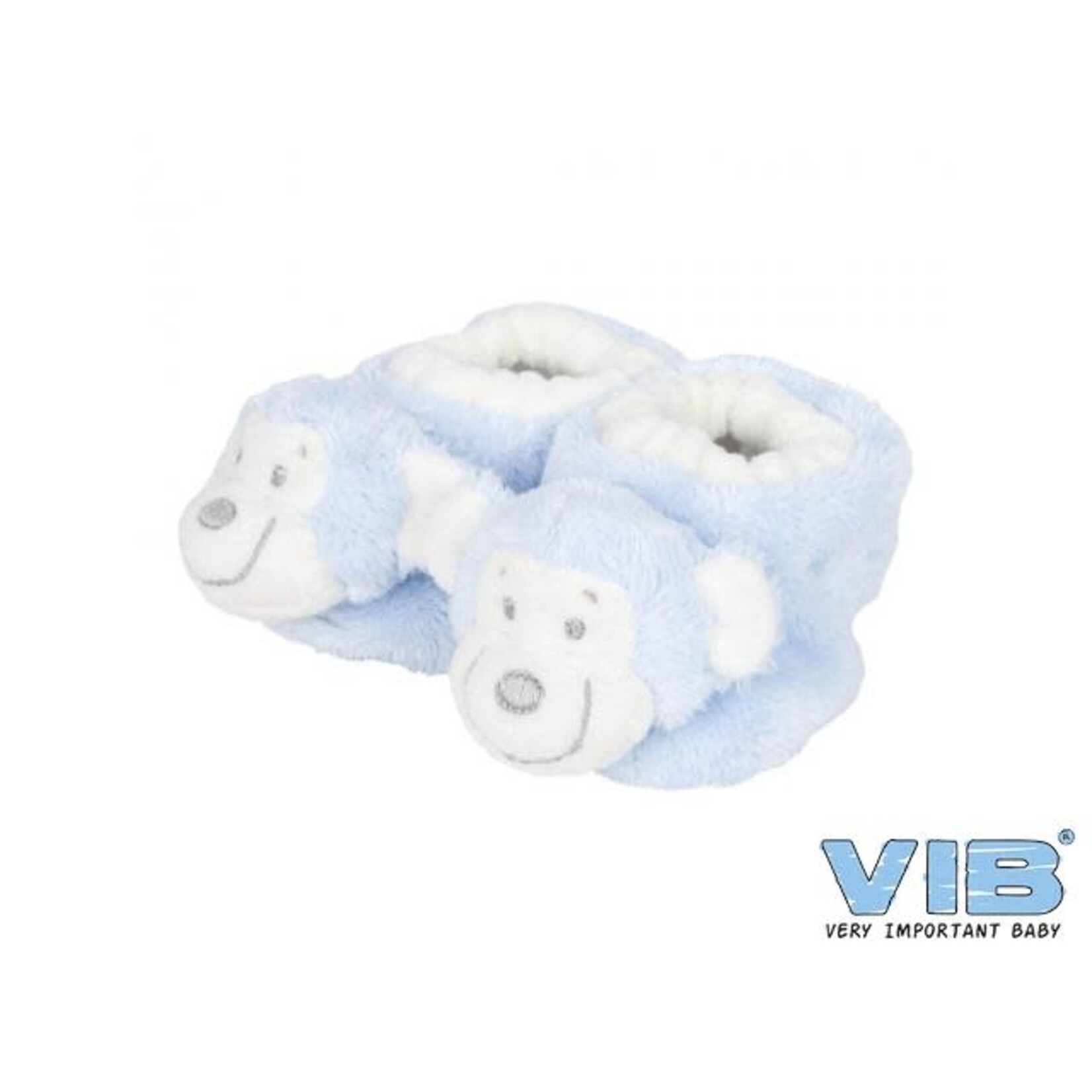 VIB PLUCHE APENSLOFJES BLAUW