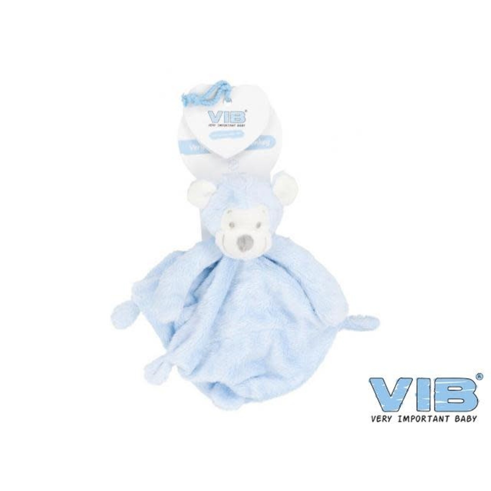 VIB Knuffeldoekje met Apenhoofd Blauw