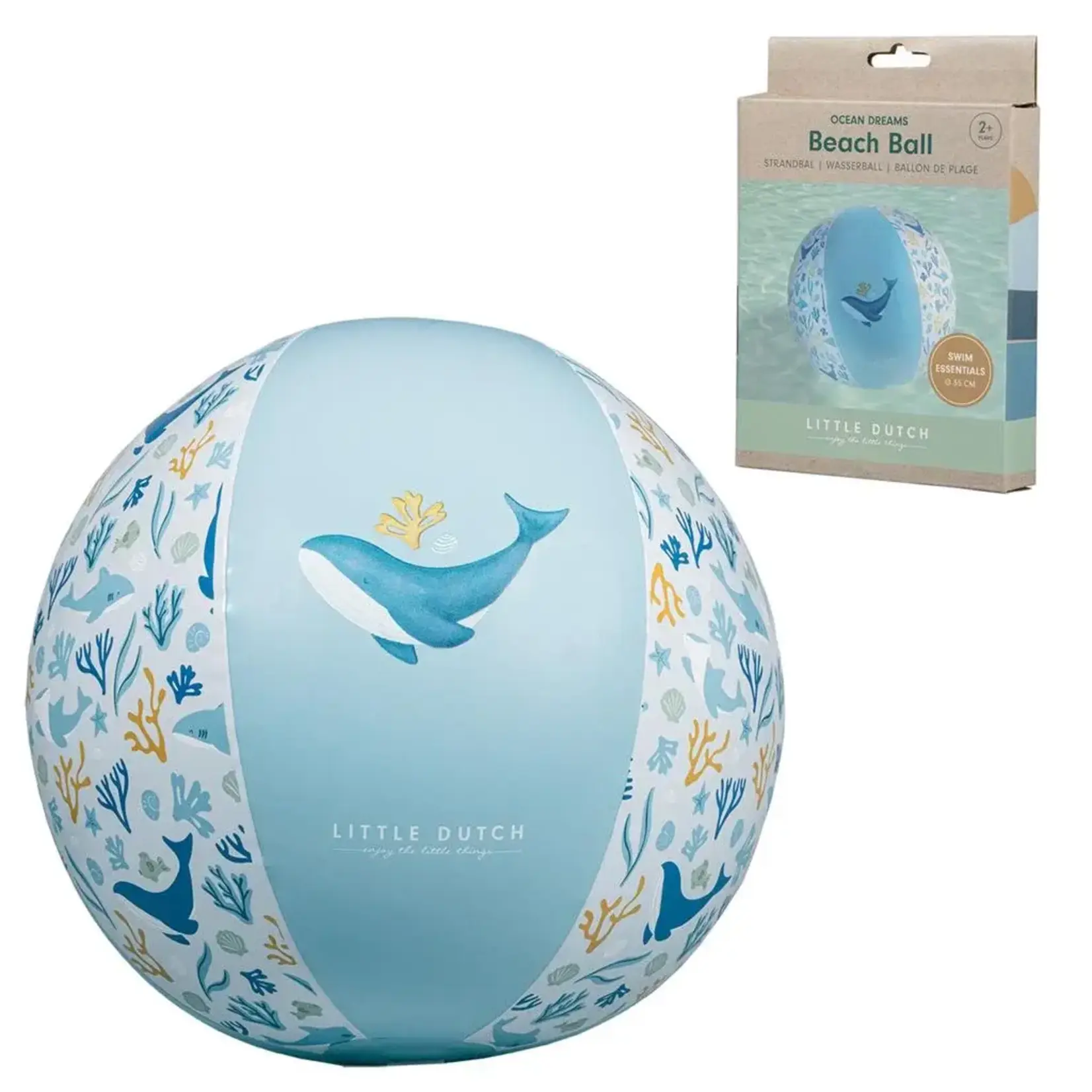 Little Dutch LITTLE DUTCH OCEAN DREAMS STRANDBAL BLAUW 35CM