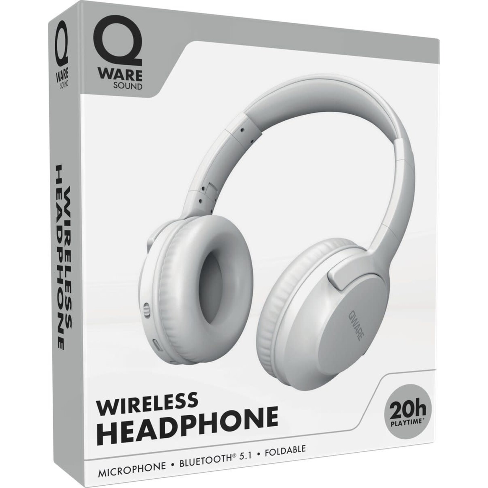 Qware Qware Sound draadloze koptelefoon- wit