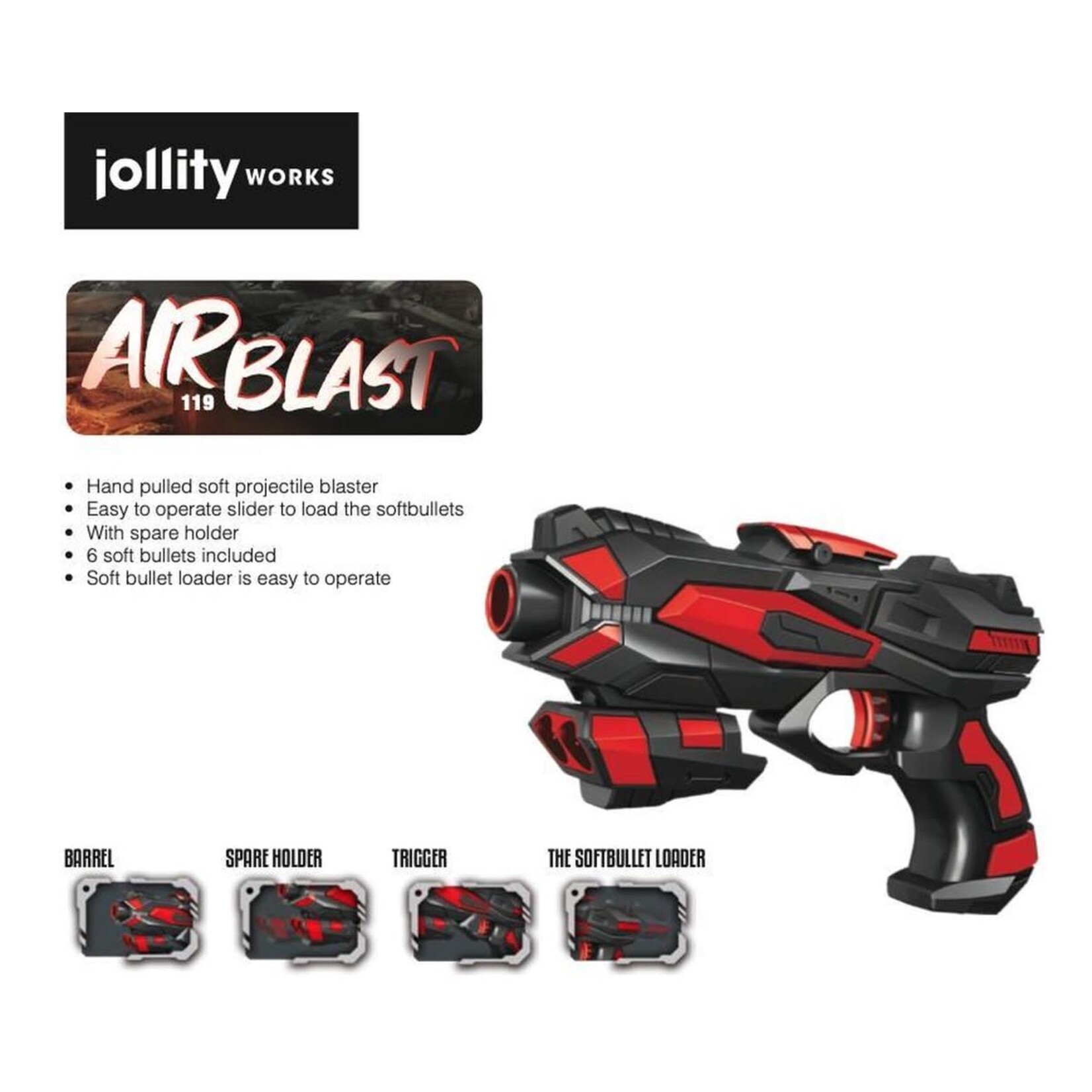 AirBlast Airblast 119 - Softbullet inclusief 6 foam pijltjes
