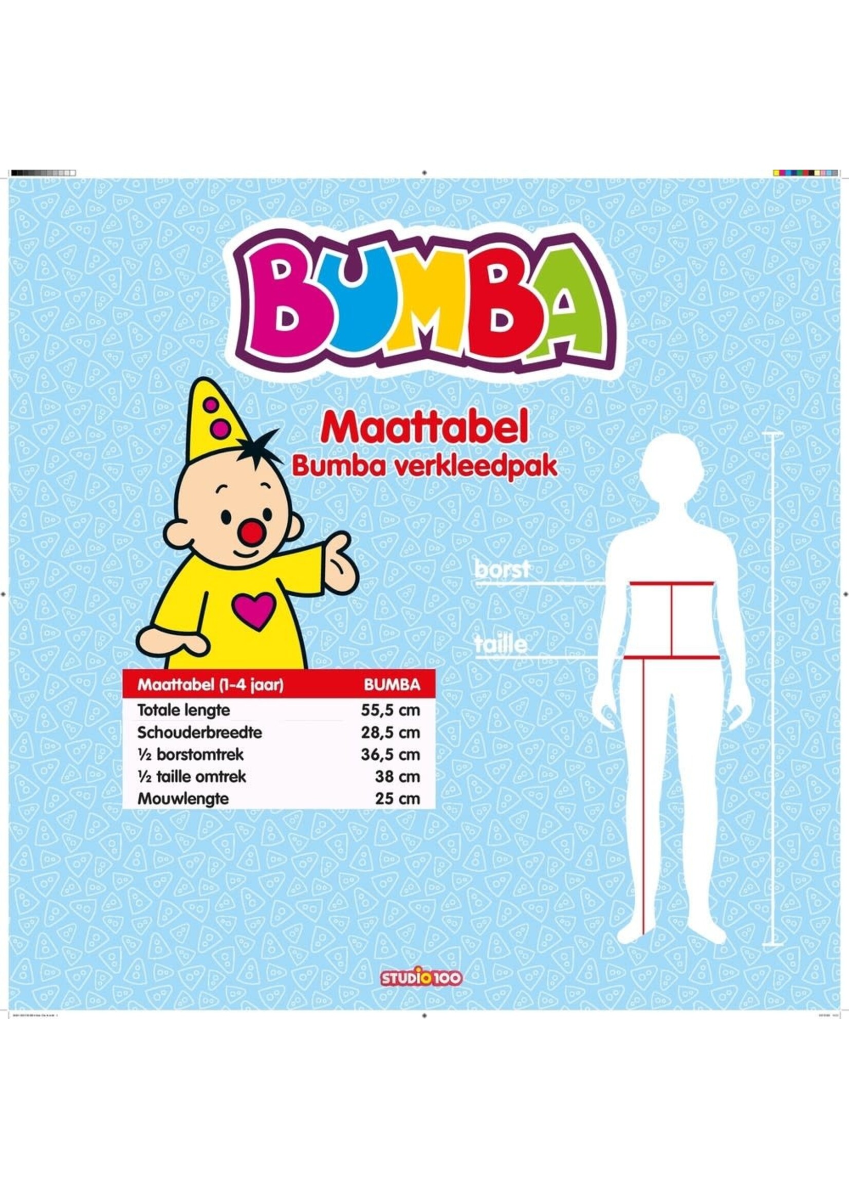 Bumba Verkleedpak Bumba maat 1-4 jaar