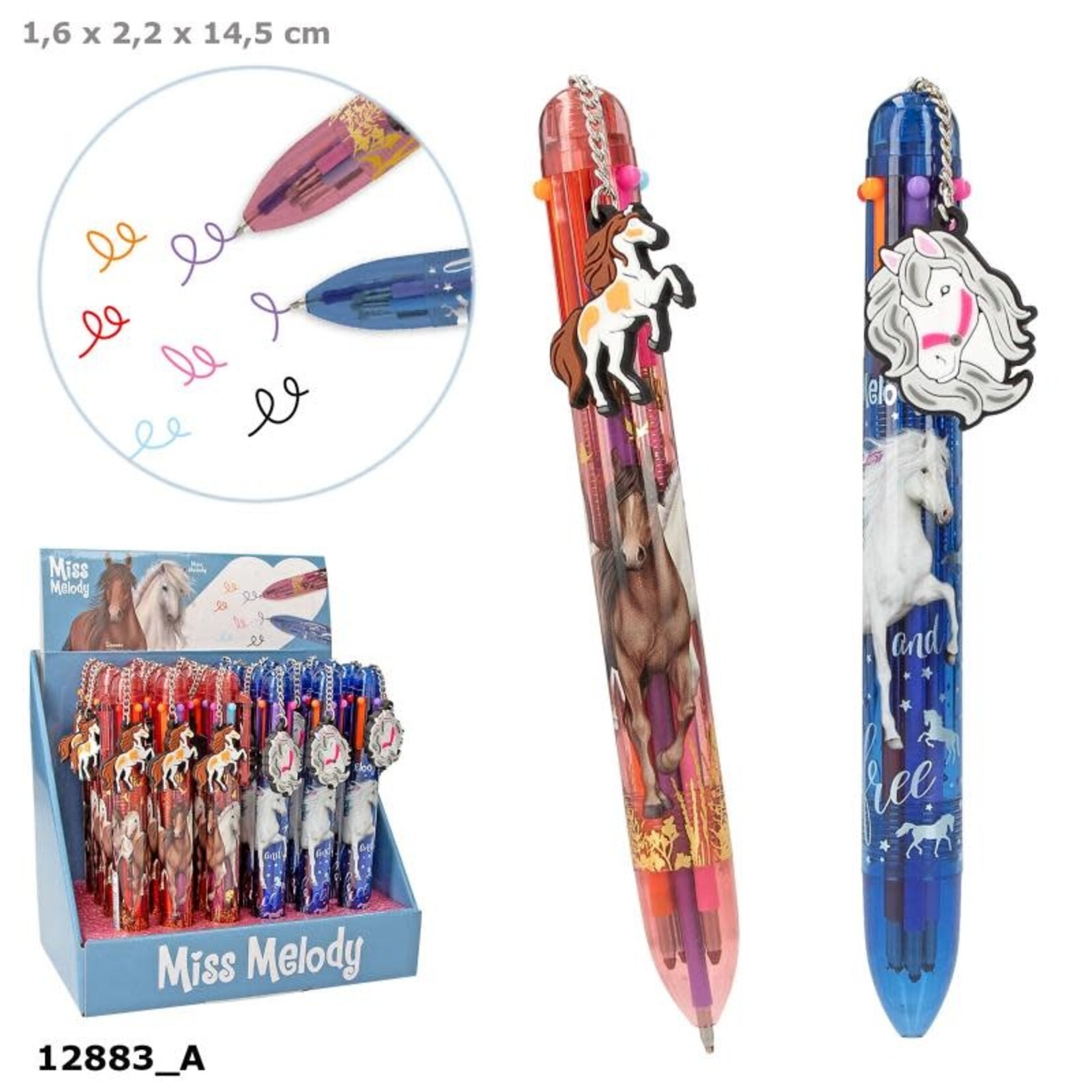 Miss Melody Miss Melody gelpen met 6 kleuren (pe stuk)