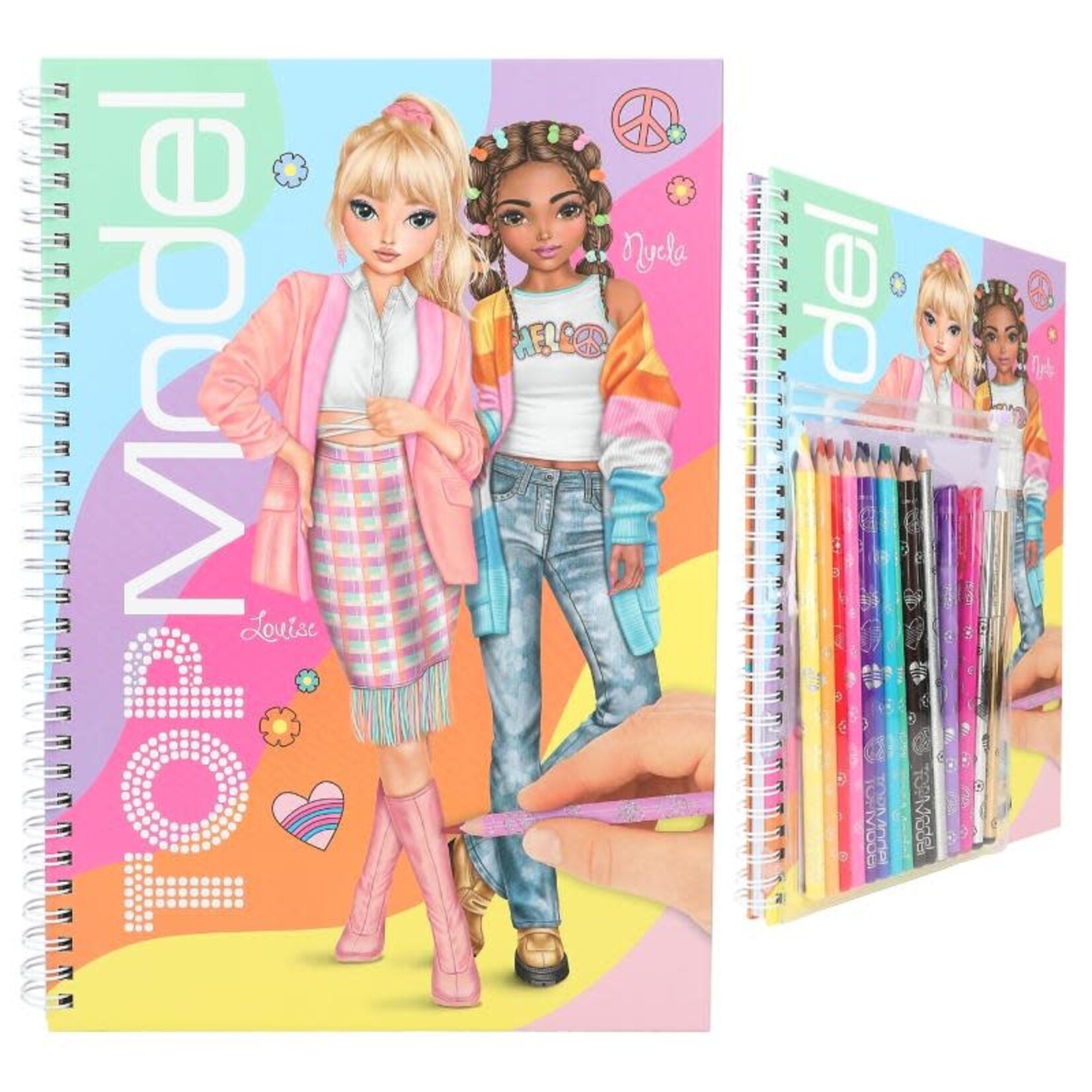 Topmodel TOPModel kleurboek met kleurpotloden