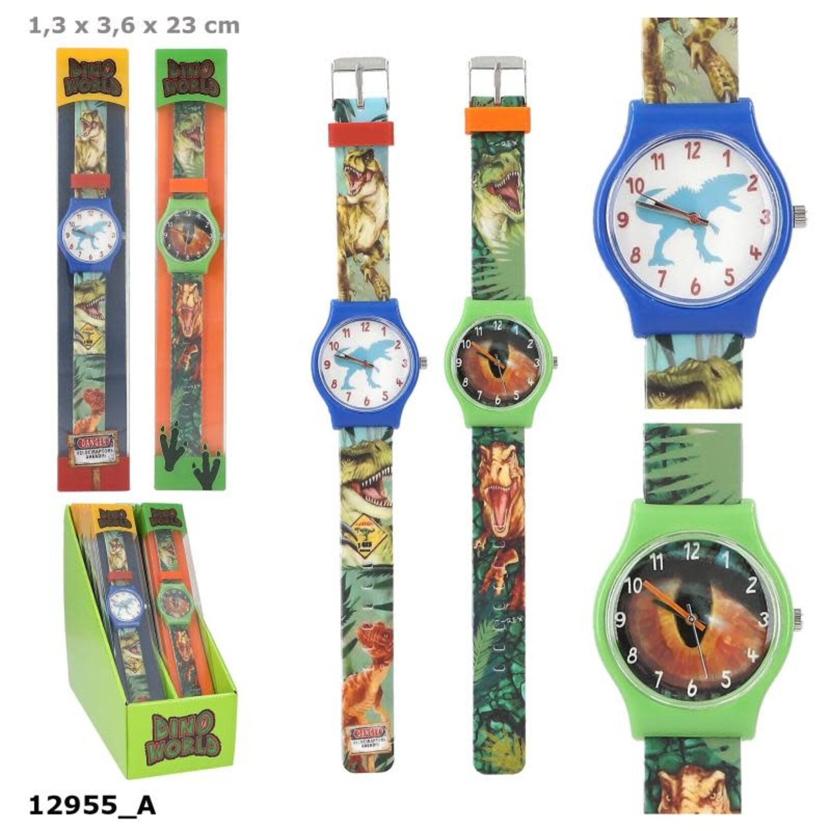 Dinoworld Dino World horloge (per stuk)