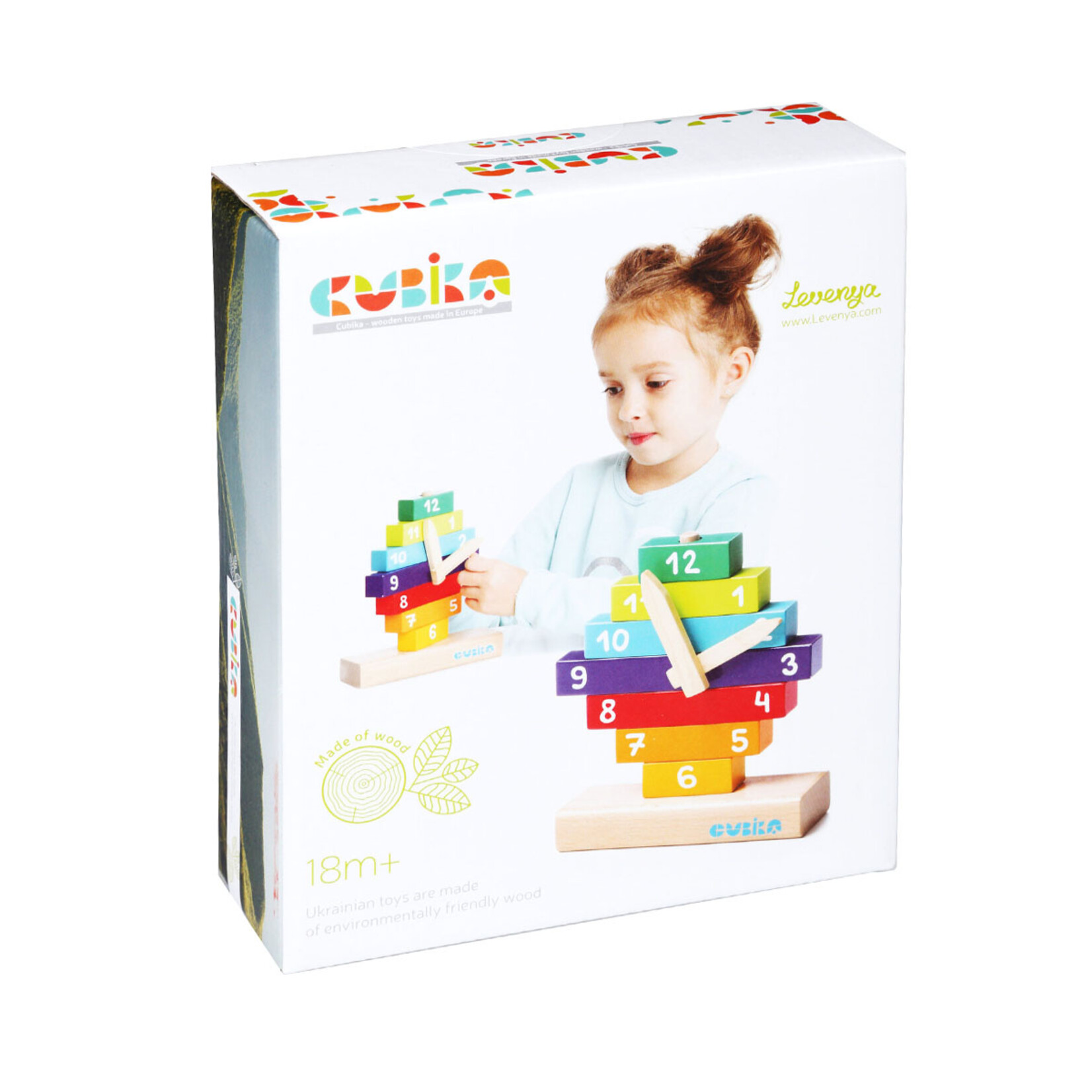 Cubika Cubika houten bouwset klok