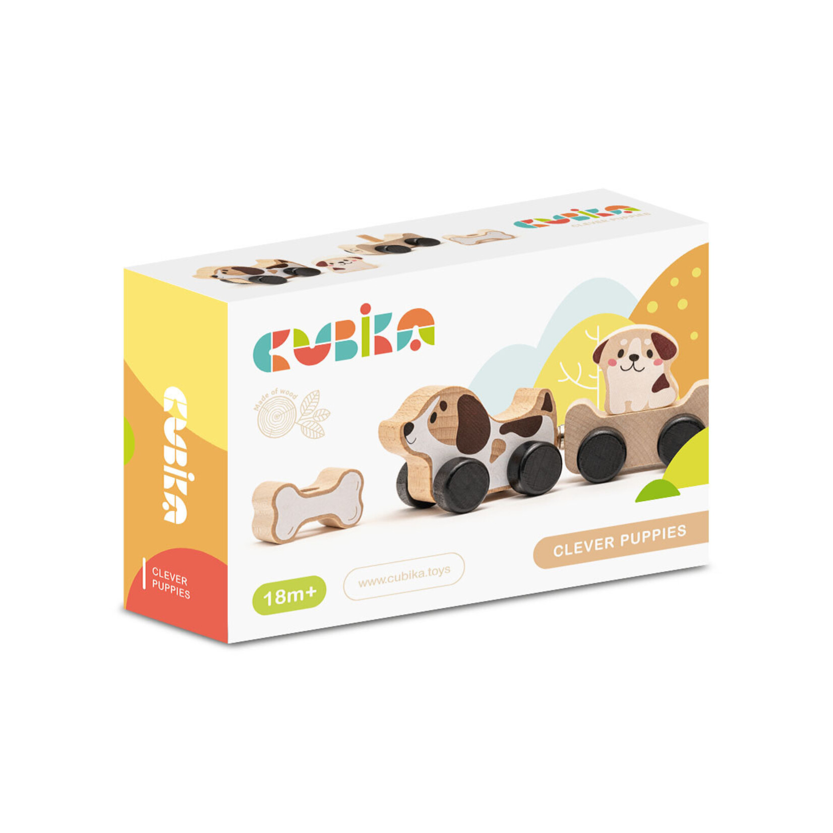 Cubika Houten speelgoed "Clever Puppies"