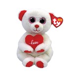 Ty TY BEANIE BABIES BELLIES DESI BEAR HEART 15CM