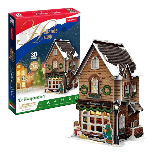 Cubic Fun CUBIC FUN 3D PUZZEL HOLLANDSE KLOMPENMAKERIJ LED