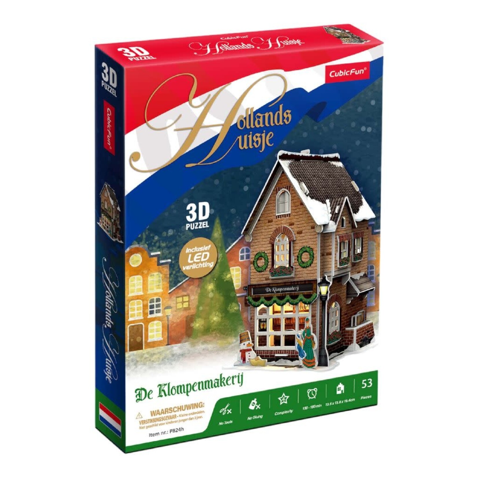 Cubic Fun CUBIC FUN 3D PUZZEL HOLLANDSE KLOMPENMAKERIJ LED