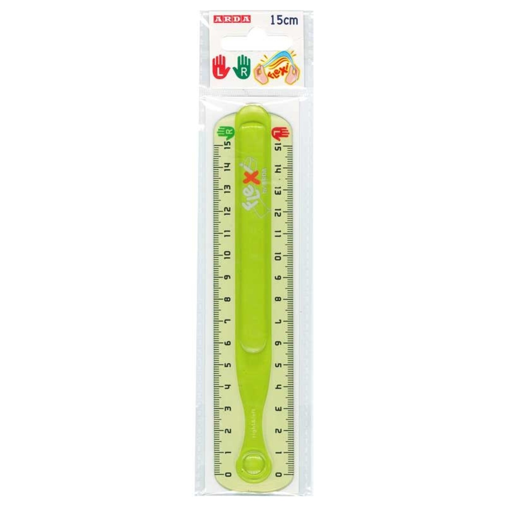 Arda Arda: Meetlat "Flexi" voor links- en rechtshandigen 15 cm