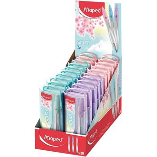 Maped Maped: Passer "Study" 2-delig, 2mm mine, benen uit metaal - Pastel Assorti  (per stuk)