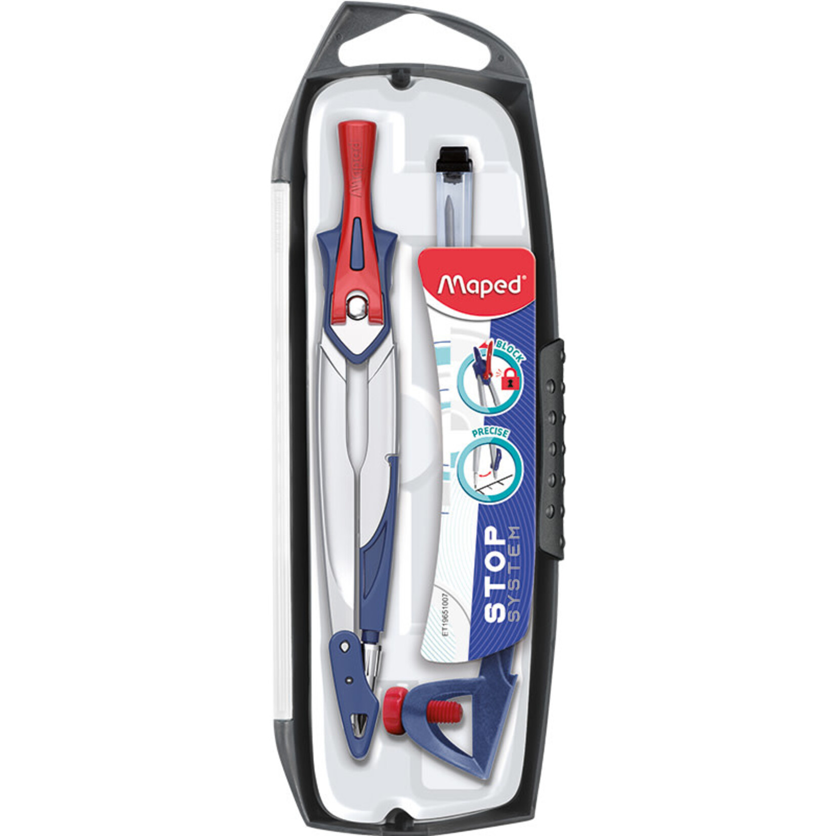 Maped Maped: Passer "Stop System" 3-delig, 2mm mine, benen uit metaal (per stuk)