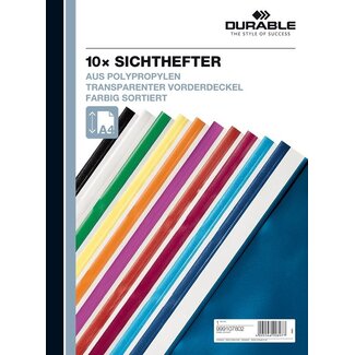 Durable Durable: Snelhechtmap A4, set van 10 stuks - Assorti
