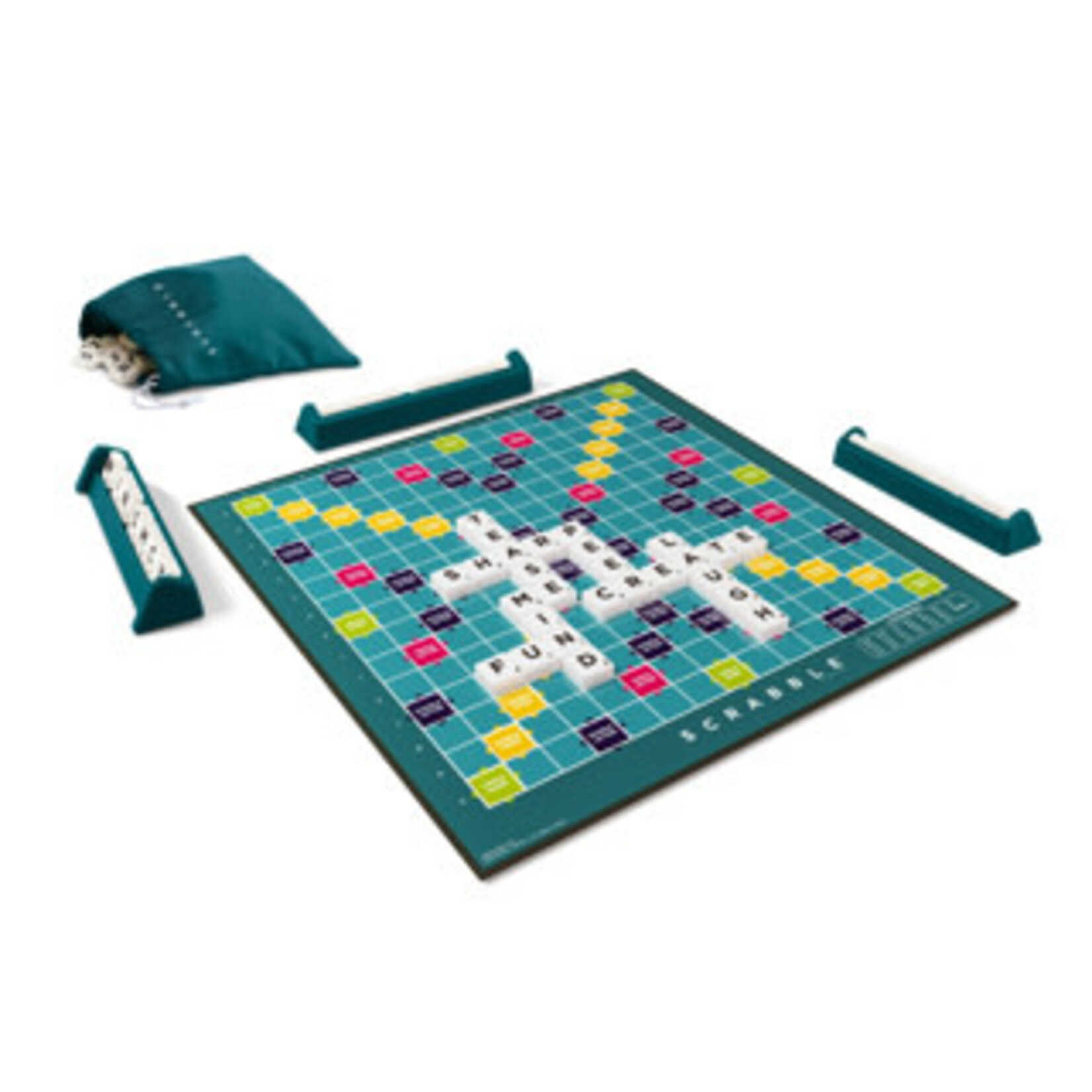 mattel SCRABBLE ORIGINAL BORDSPEL- TWEE SPELLEN IN 1