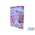 VIB WENSKAART FOLIE/EMBOSSING 'EEN LIEF KLEIN MEISJE' ROZE