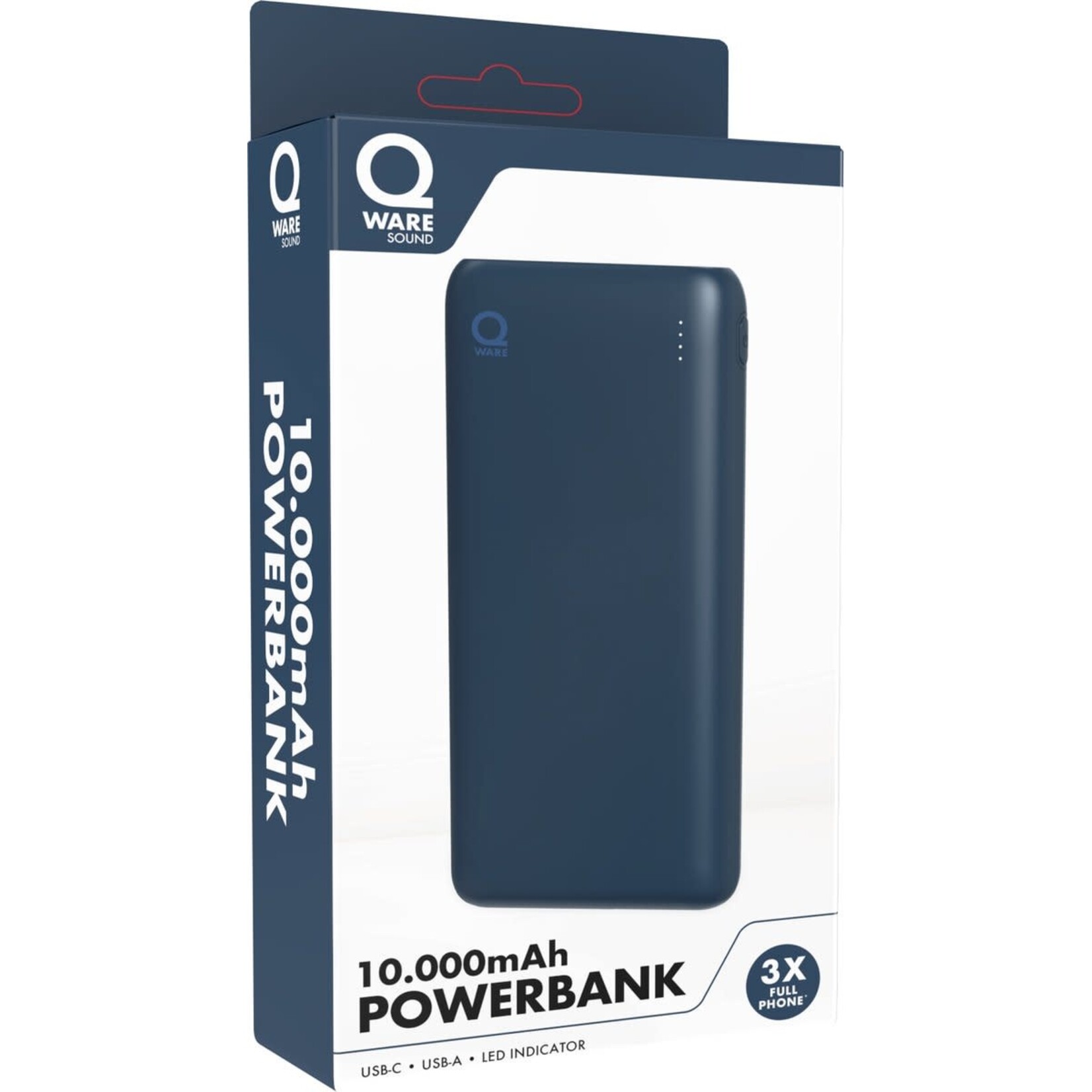 Qware Qware powerbank  - blauw