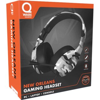 Qware Qware Gaming - Headset - New Orleans - Geschikt voor Playstation 4 - Playstation 5 - PC - Multi platform - Artic Camo White