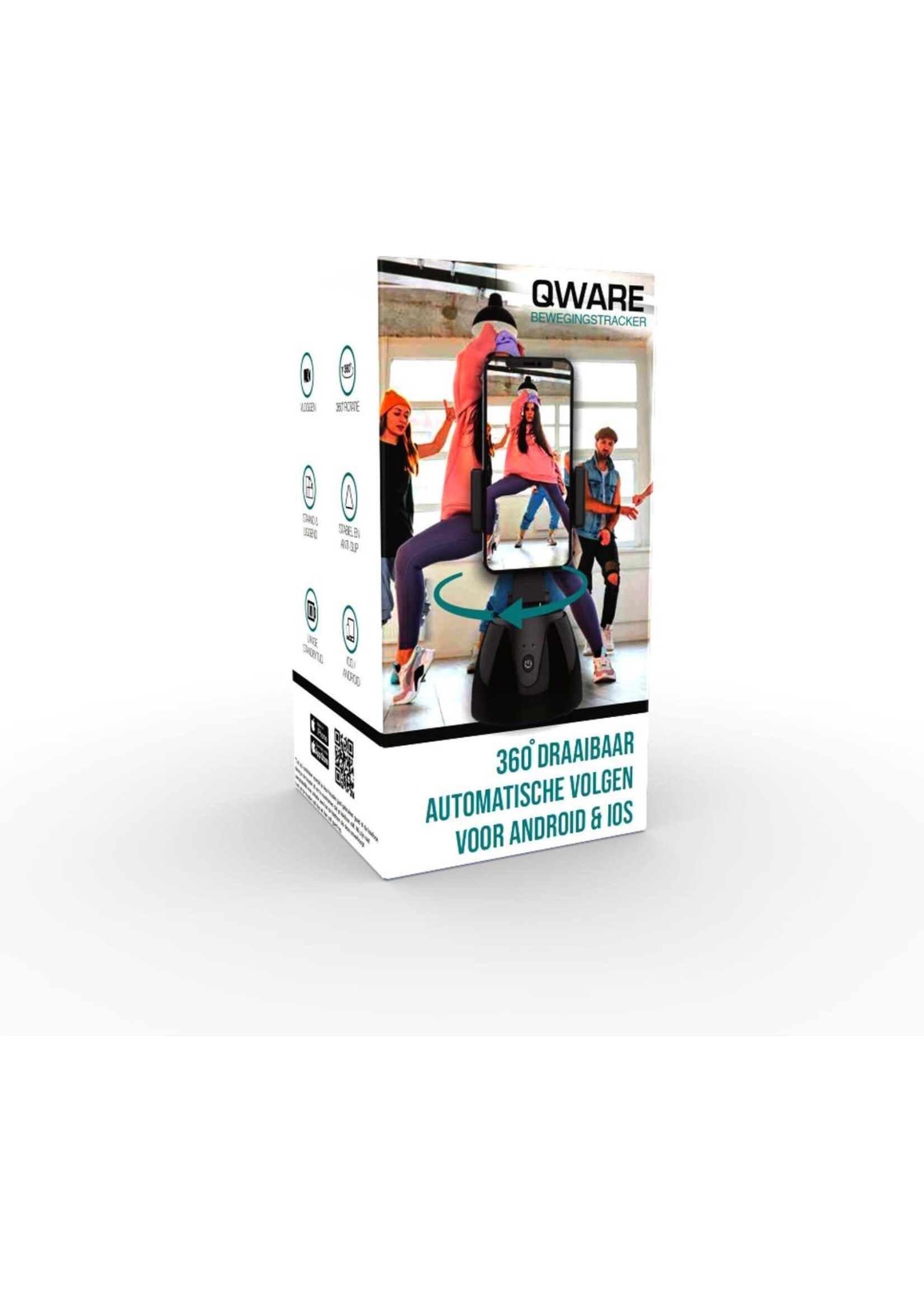 Qware Qware - 360 Phone Tracking Houder - Geschikt voor TikTok , Youtube en Instagram