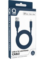 Qware Qware usb a lighting cable blauw