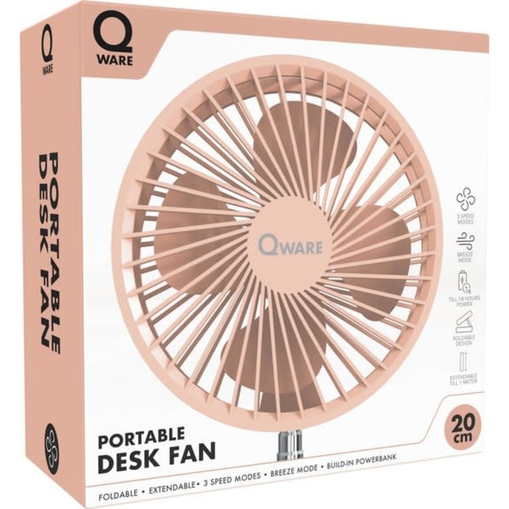 Qware QWARE PORTABLE VENTILATOR  ROZE