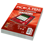 999 Games SPEL Pick a Pen Hackers Scoreblokken