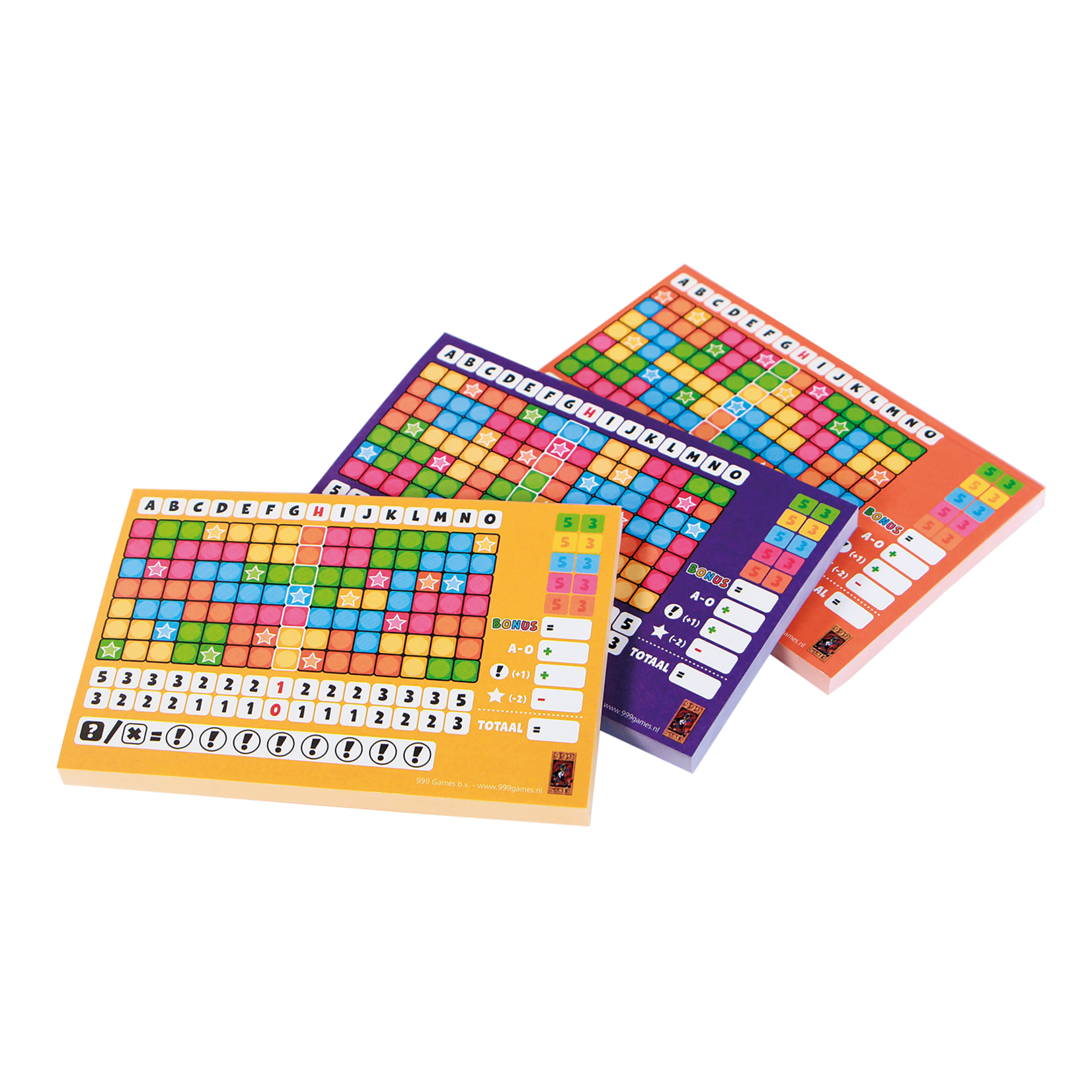 999 Games SPEL KEER OP KEER SCOREBLOK 3 STUKS LEVEL 2,3,4