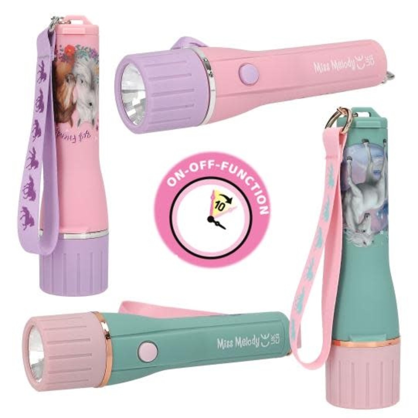 Miss Melody Miss Melody zaklantaarn met timer (per stuk)