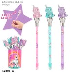 Ylvi Ylvi pen met eenhoorn topper en LED licht (per stuk)
