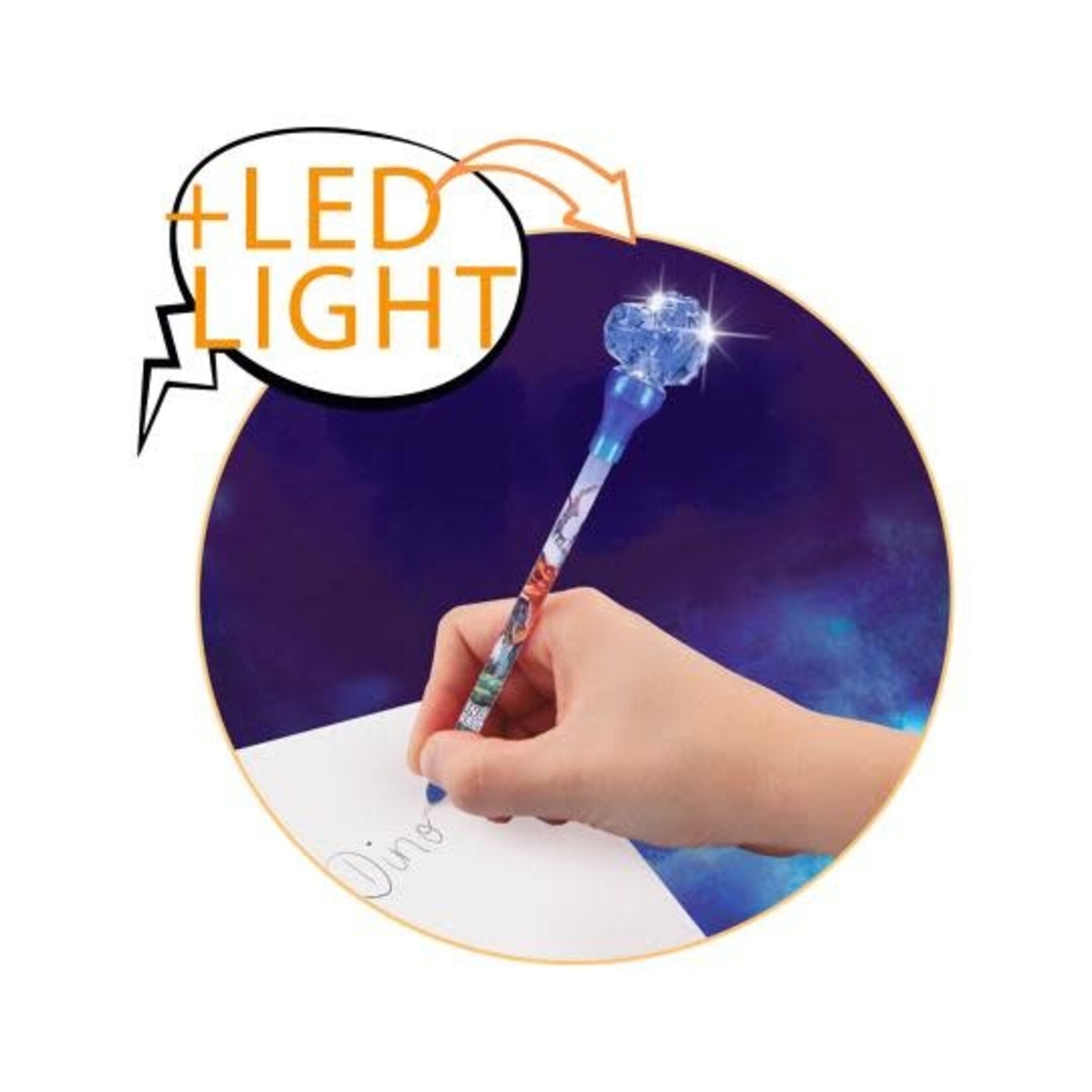 Dinoworld Dino World pen met licht (per stuk)
