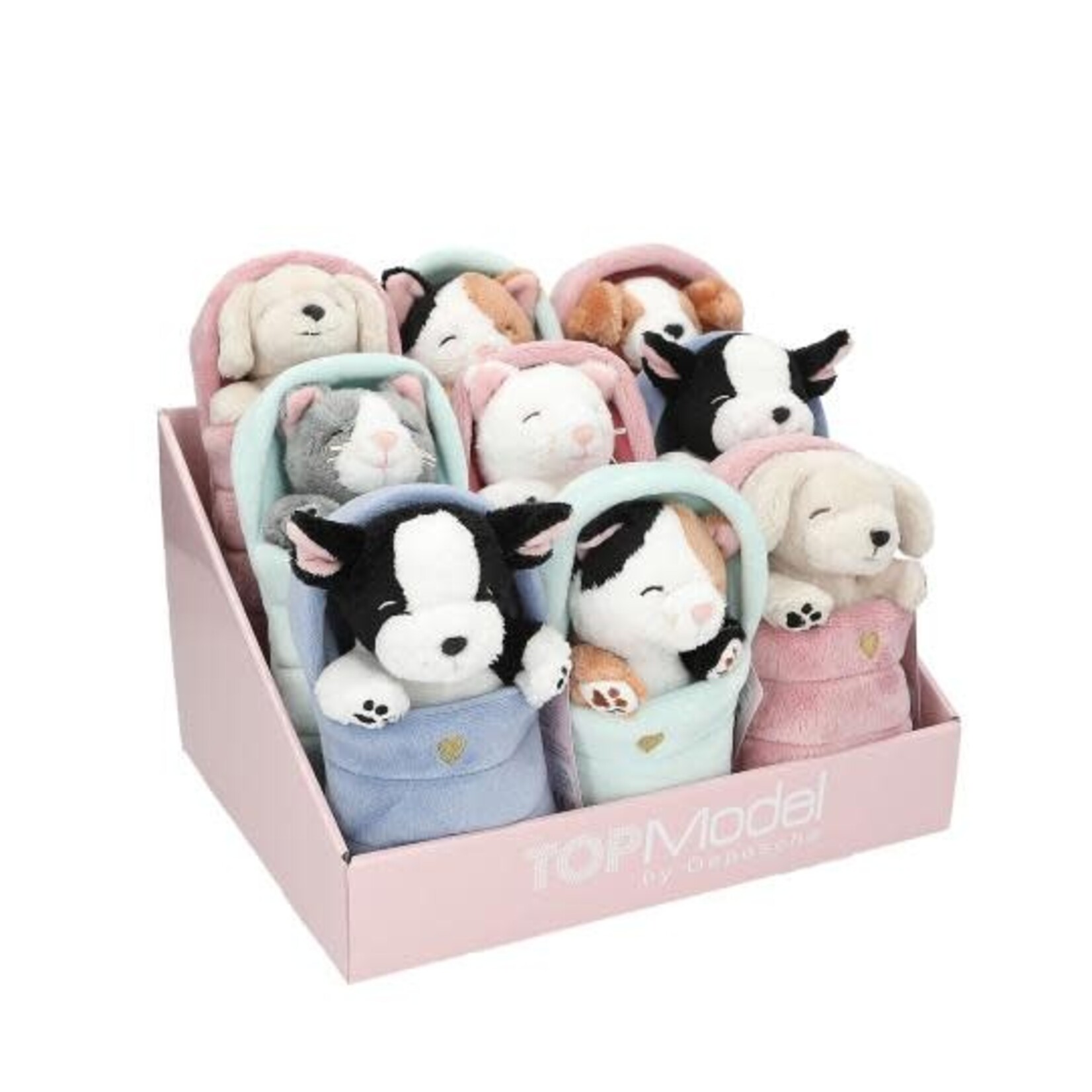 Topmodel TOPModel knuffel honden & katten in slaapzak (per stuk)