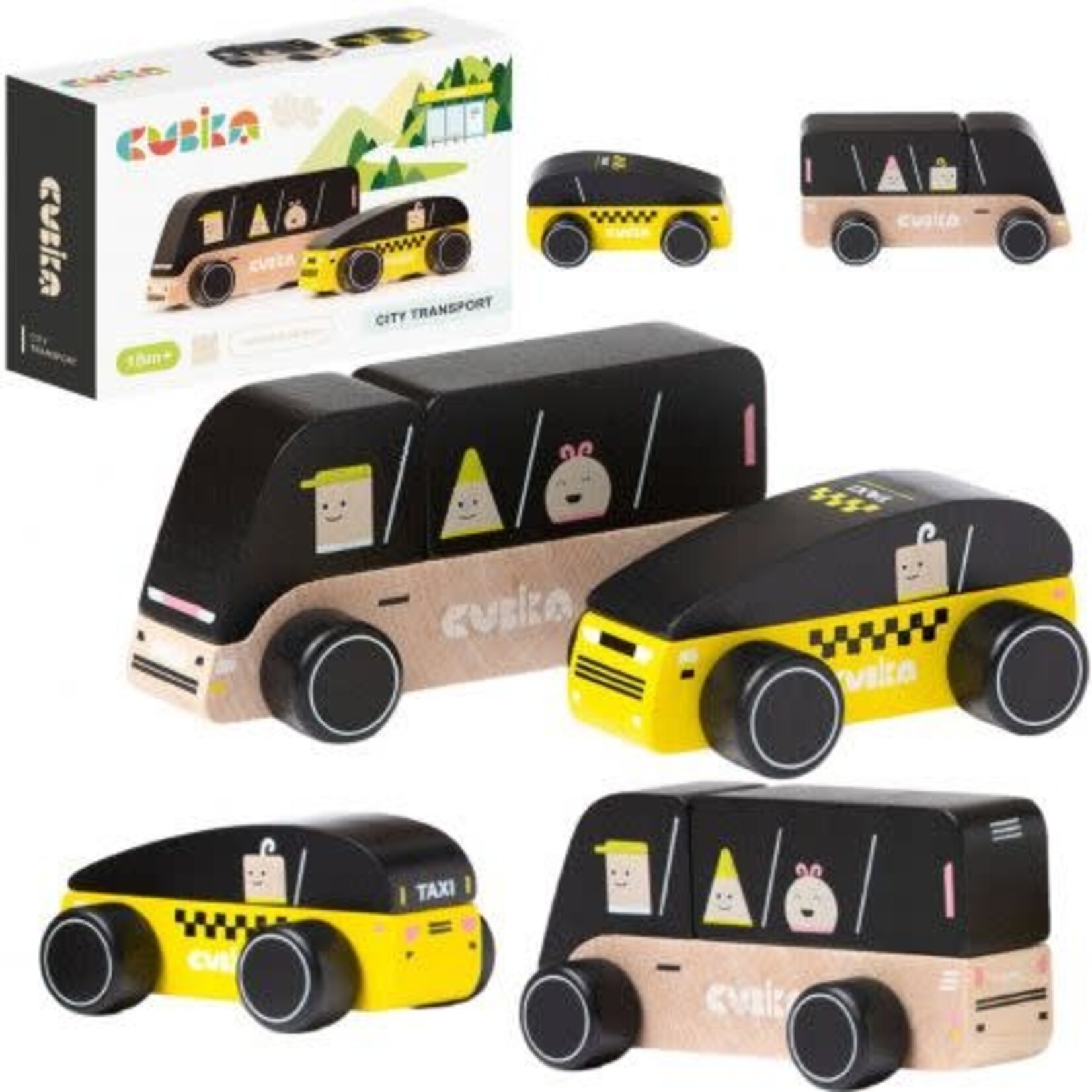 Cubika Cubika Wooden set "City transport"