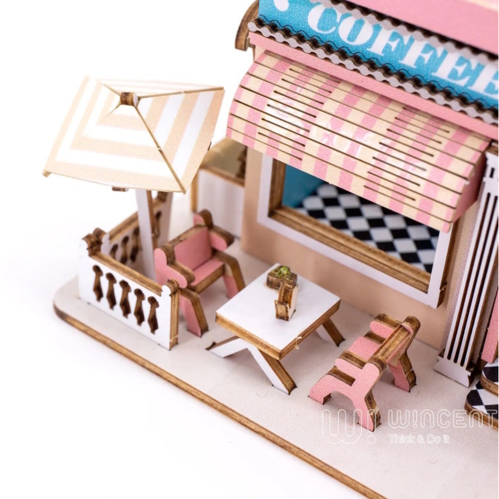 Ugears DIY British Coffee Shop - miniatuur huisje manor brew