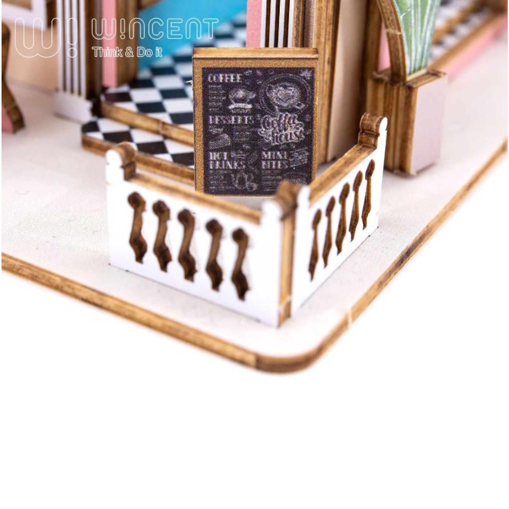 Ugears DIY British Coffee Shop - miniatuur huisje manor brew