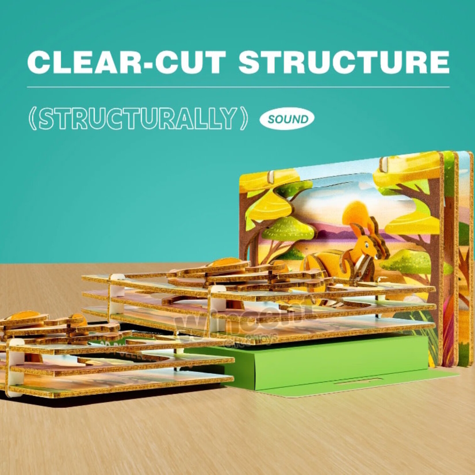 Ugears DIY 3D Theater Puzzle Kiwi