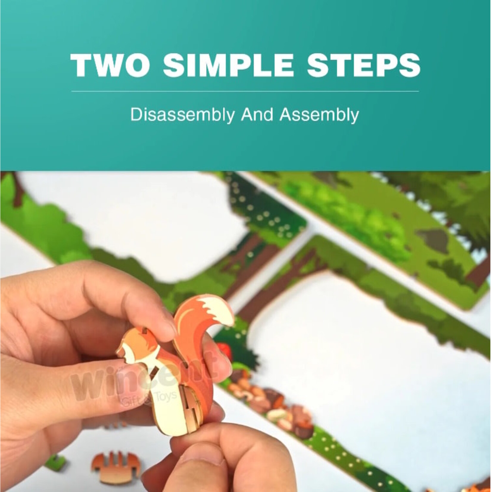 Ugears DIY 3D Theater Puzzle Kiwi