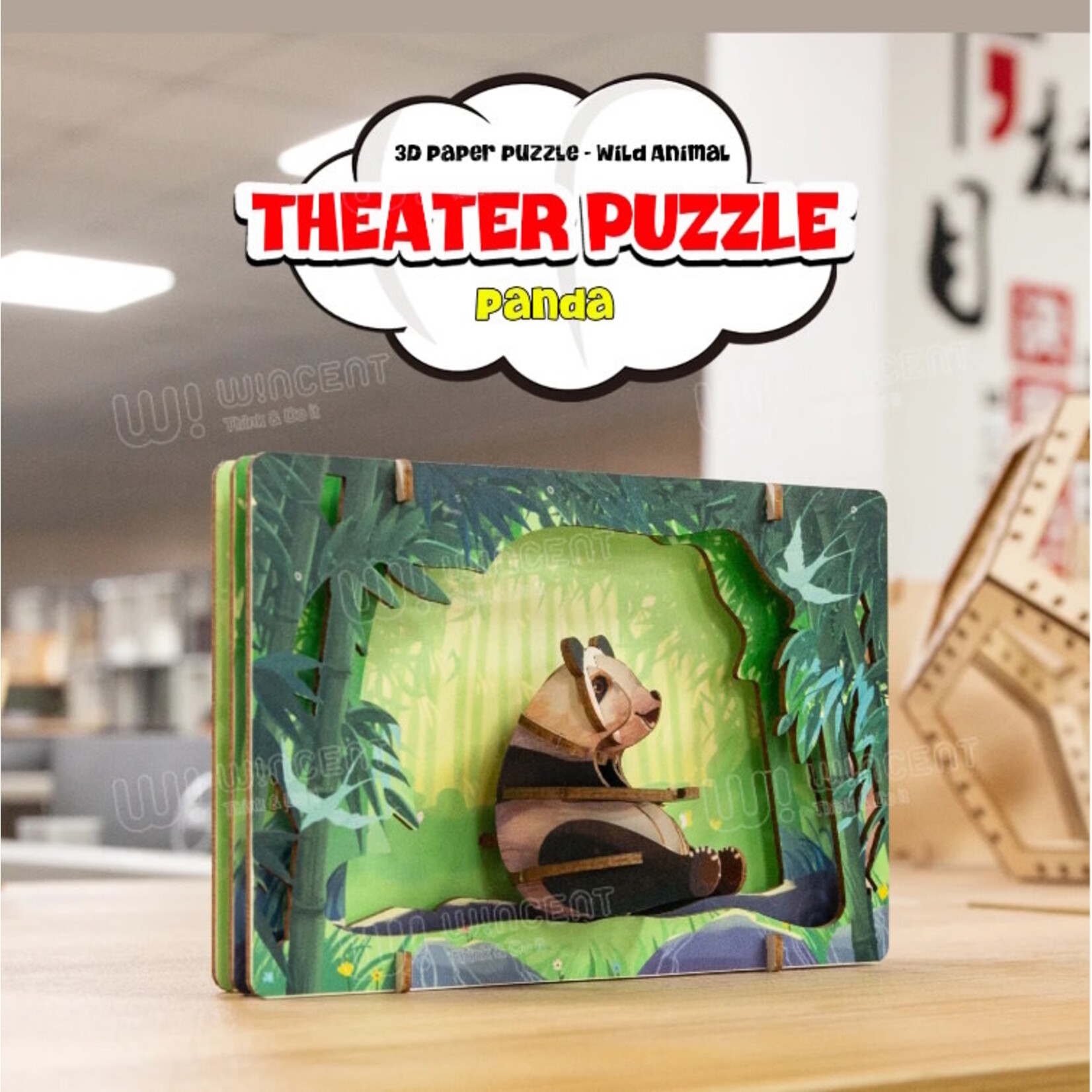 Ugears DIY 3D Theater Puzzle Panda