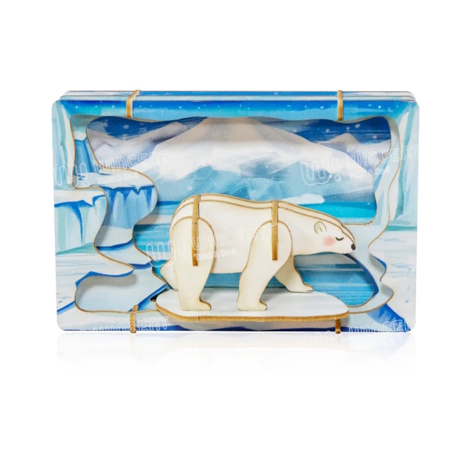 Ugears DIY 3D Theater Puzzle Polar Bear