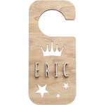 Vintiun Display Vintiun Deurbordje - te personaliseren met naam - sterren-kroontje  hanger