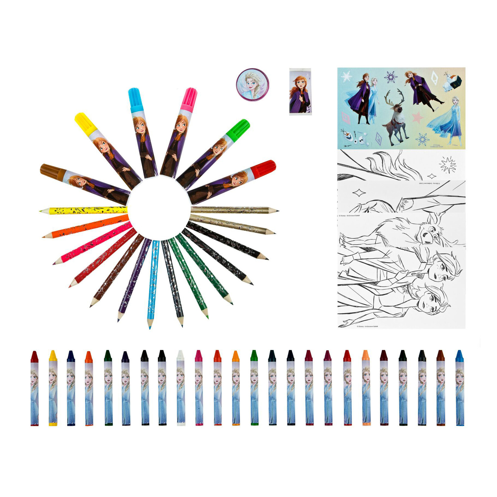 Frozen Frozen Kleurkoffer 51-delig