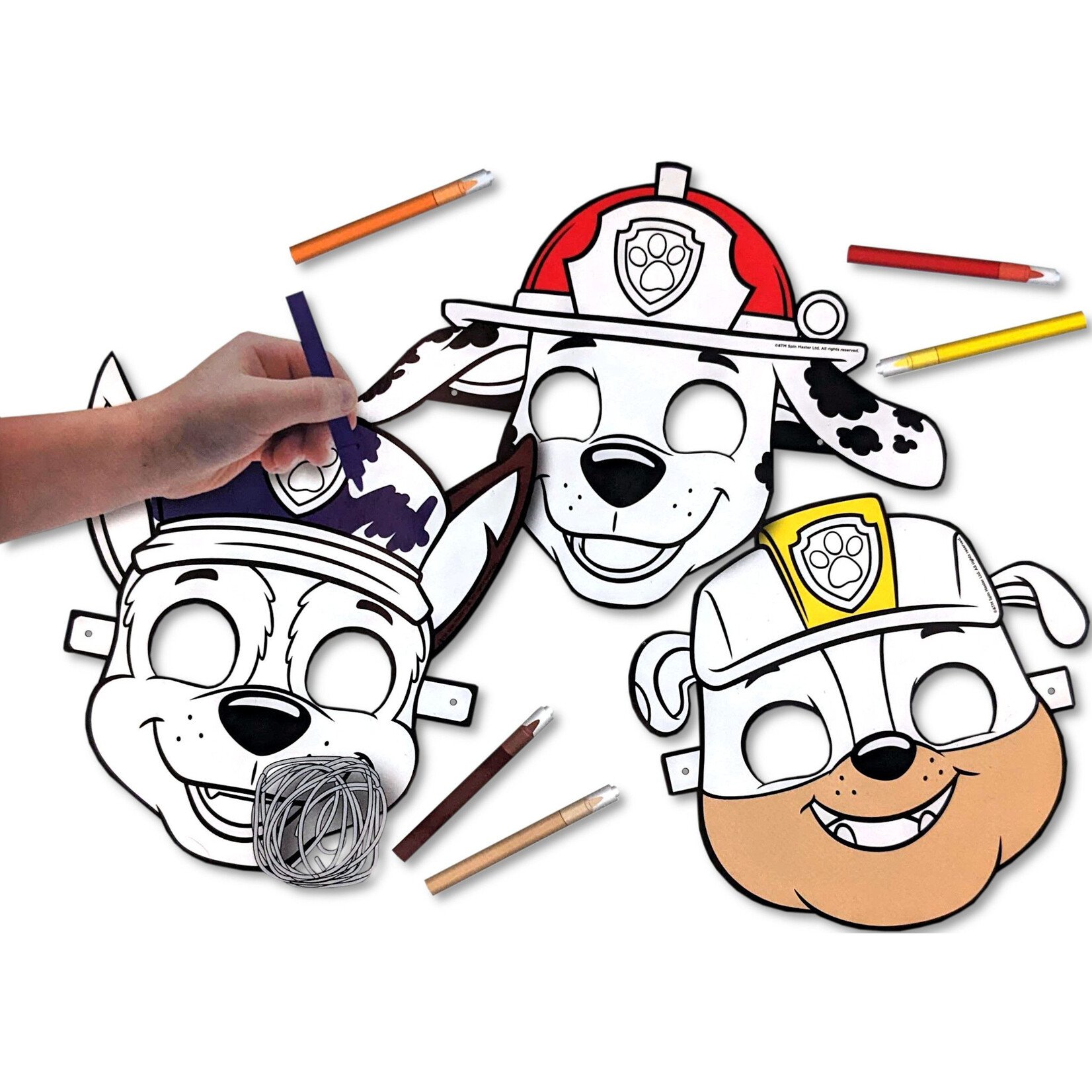 Paw Patrol PAW PATROL Velvet maskers met stiften - 3 stuks