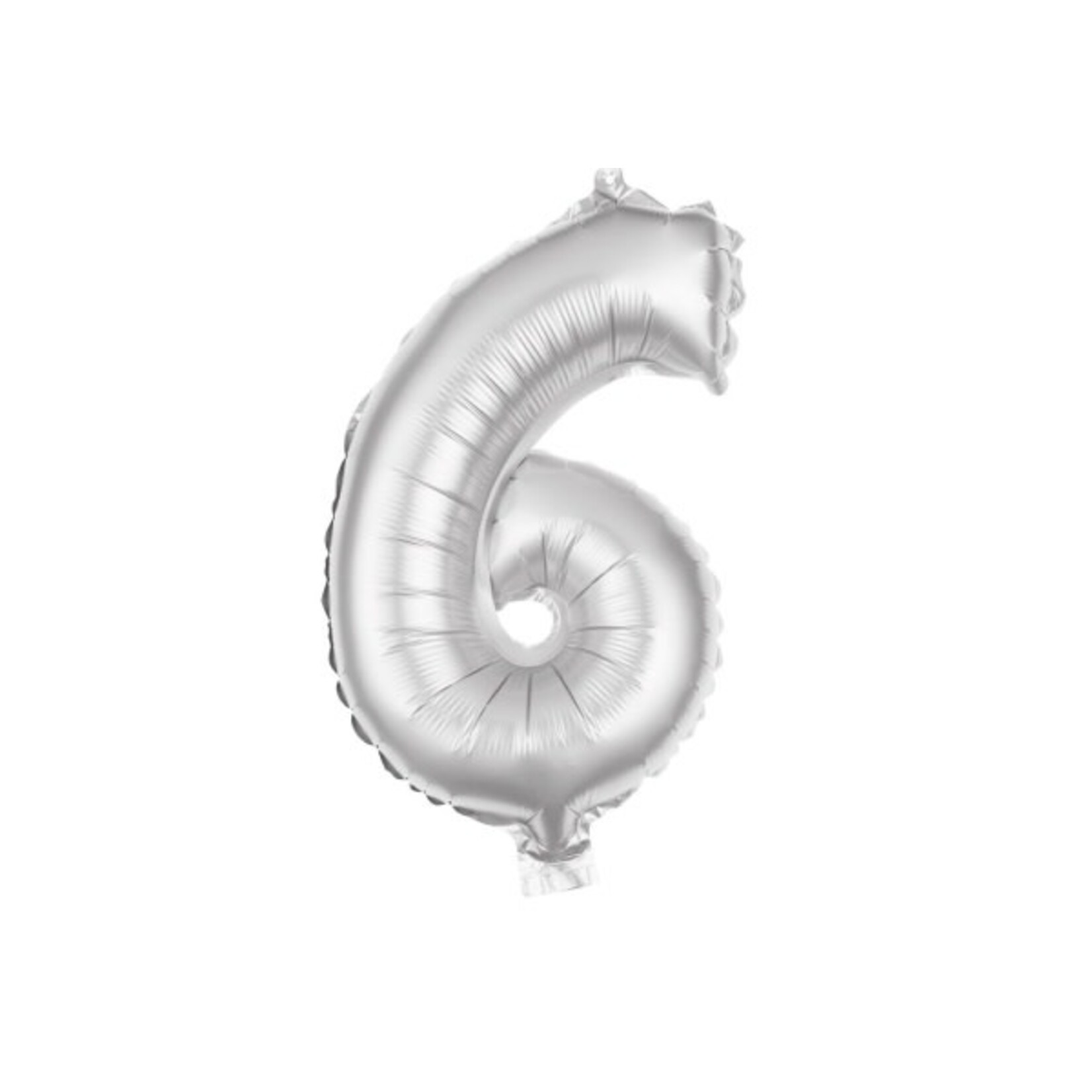 Vedes Folieballon nummer 6 zilver 100cm